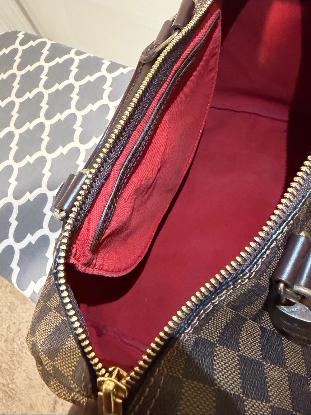 Authentic Louis Vuitton Brown Damier Ebene Speedy 30 Fair Condition - Picture 17 of 17